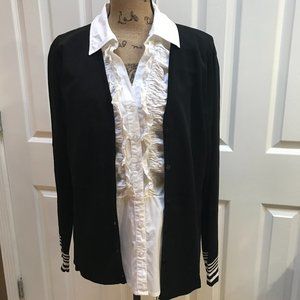 CARDUCCI Black/White Jacket Buttons down